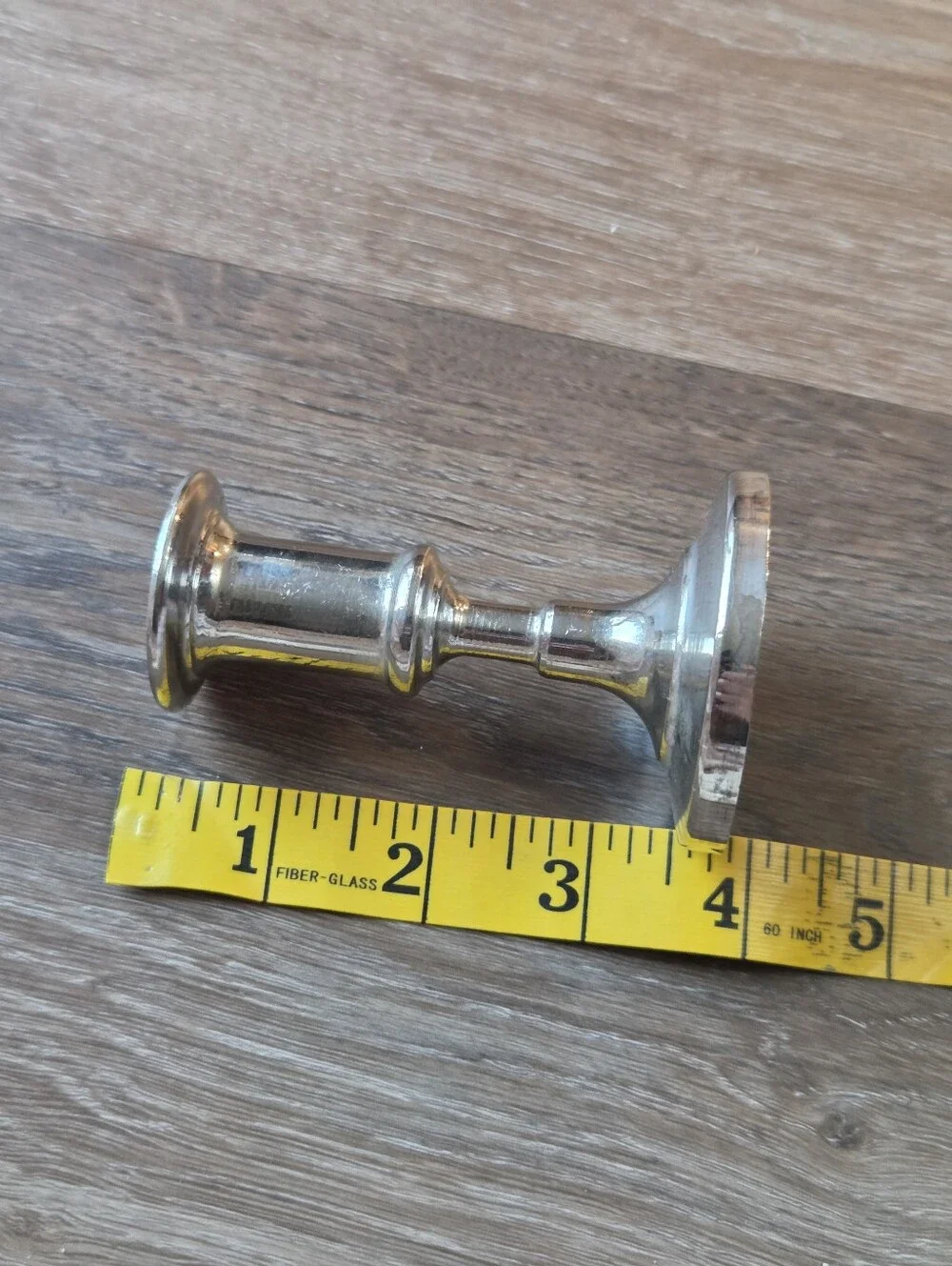 Vintage Silver Toned Single Candlestick Holder Made in Italy Decor